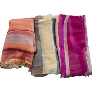Colorful Striped Scarves Set